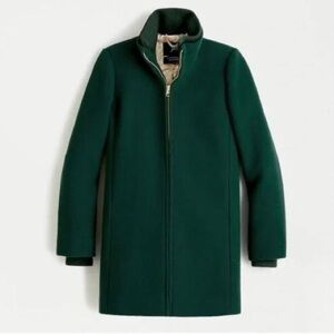 J. Crew Italian Stadium Cloth Nello Gori coat in dark green size 10